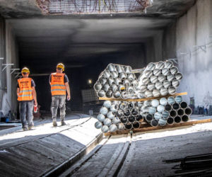 Prace w tunelu tramwajowym przy Dworcu Zachodnim