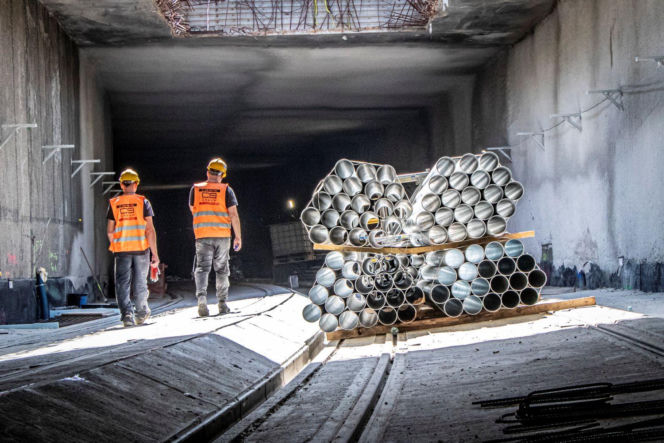 Prace w tunelu tramwajowym przy Dworcu Zachodnim