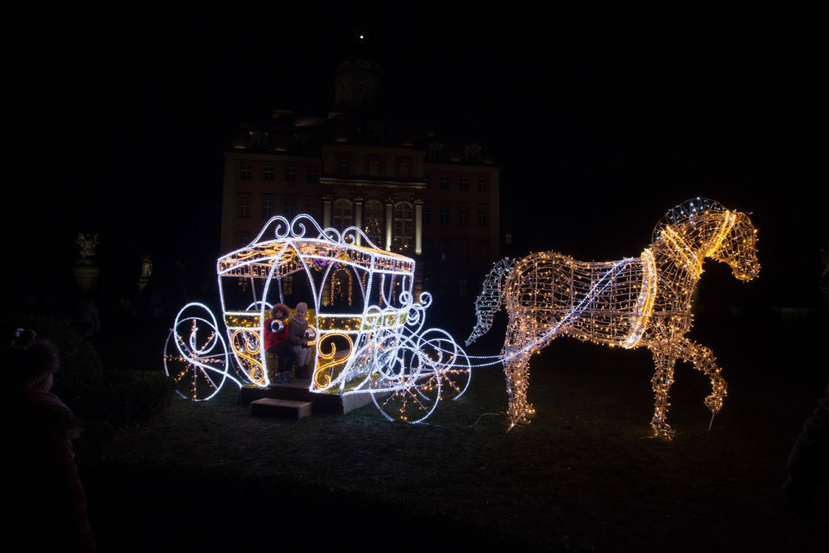 Świąteczna iluminacja Zamku Książ