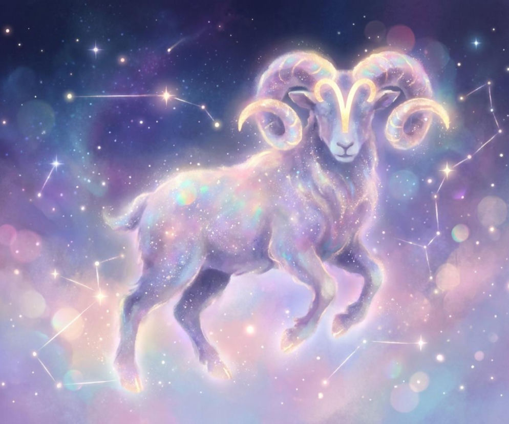 Świecący baran na tle gwiazd i kosmosu symbolizuje horoskop. O wskazówkach dla Barana przeczytasz na Eska.