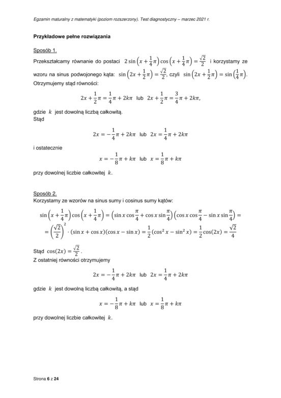 Matura próbna 2021: Matematyka [POZIOM ROZSZERZONY] ODPOWIEDZI I ROZWIĄZANIA