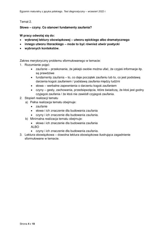 Matura próbna 2023: Polski. Odpowiedzi CKE i oficjalny klucz do zadań