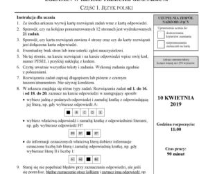 Egzamin gimnazjalny 2019 - język polski