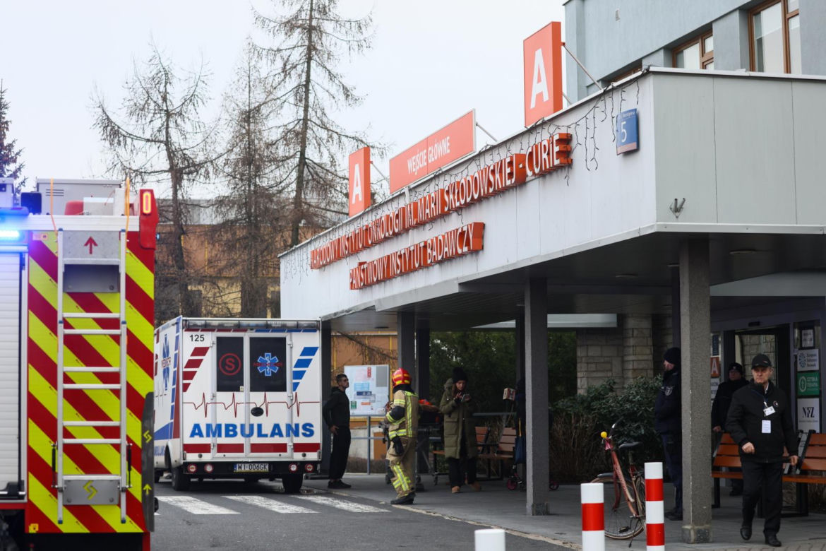 Ewakuacja w Narodowym Instytucie Onkologii (17.01.2025)