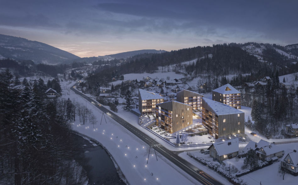 Zespół hotelowy w Wiśle projektu Franta Group
