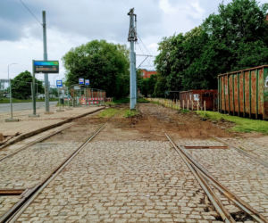 Przebudowa torowisk przy Moście Długim - początek prac