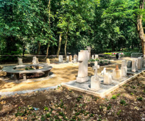 Lapidarium w parku Chopina