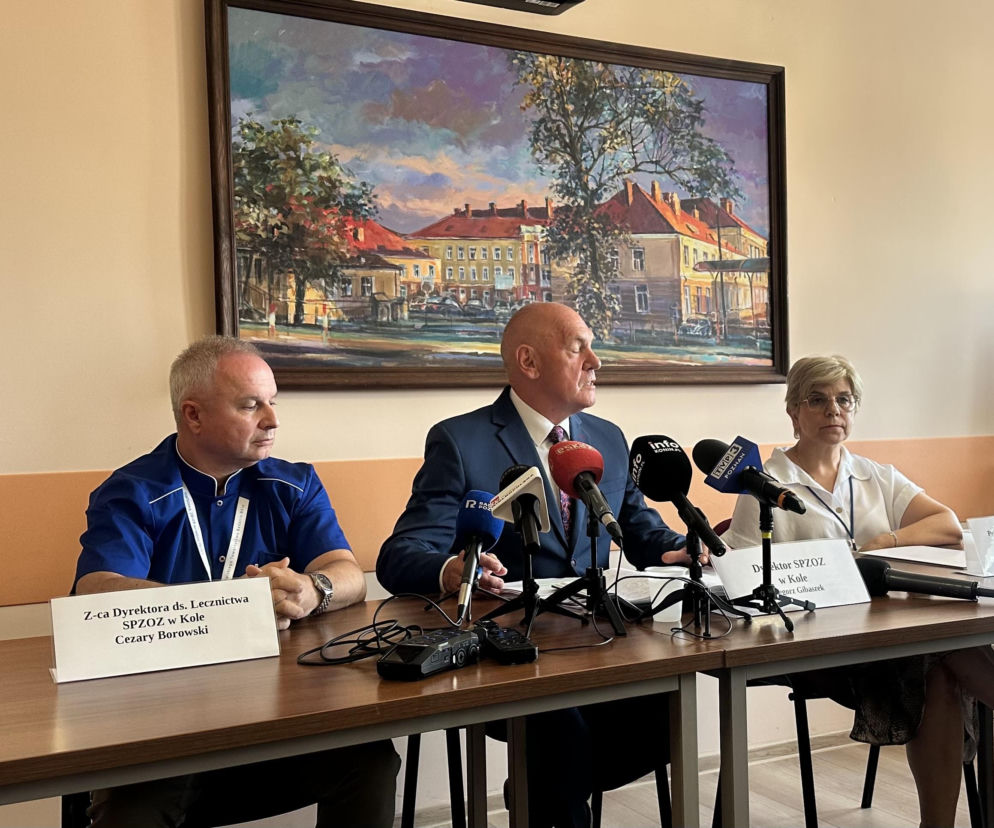 Dyrektorzy kolskiego szpitala podczas konferencji o hejcie. O szczegółach walki o dobre imię placówki przeczytasz na Eska2.