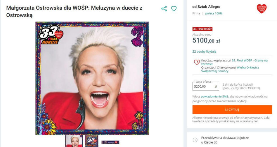 Aukcje gwiazd dla WOŚP