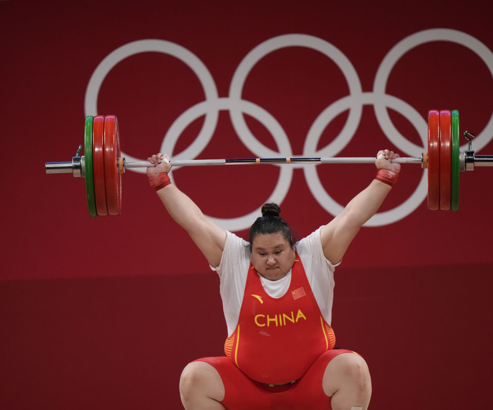 Li Wenwen, triumfatorka w najcięższej kategorii sztangistek (pow. 87 kg)