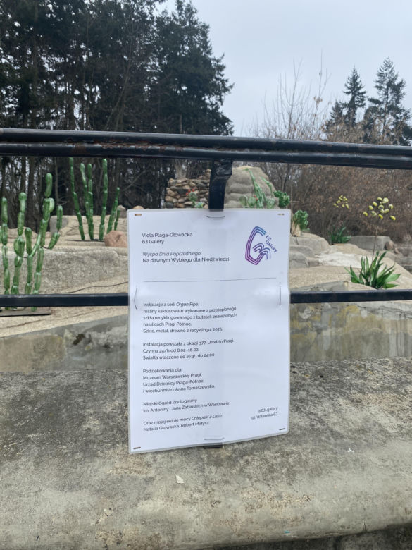 Instalacja artystyczna na dawnym wybiegu niedźwiedzi