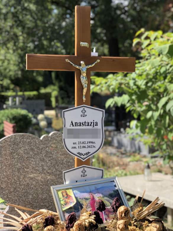 Tak wygląda grób Anastazji na Osobowicach. 27-latka została zamordowana w Grecji