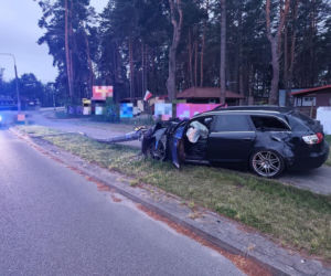 Pijany 19-latek uciekał przed policją. Rozbił auta, ogrodzenie i latarnię