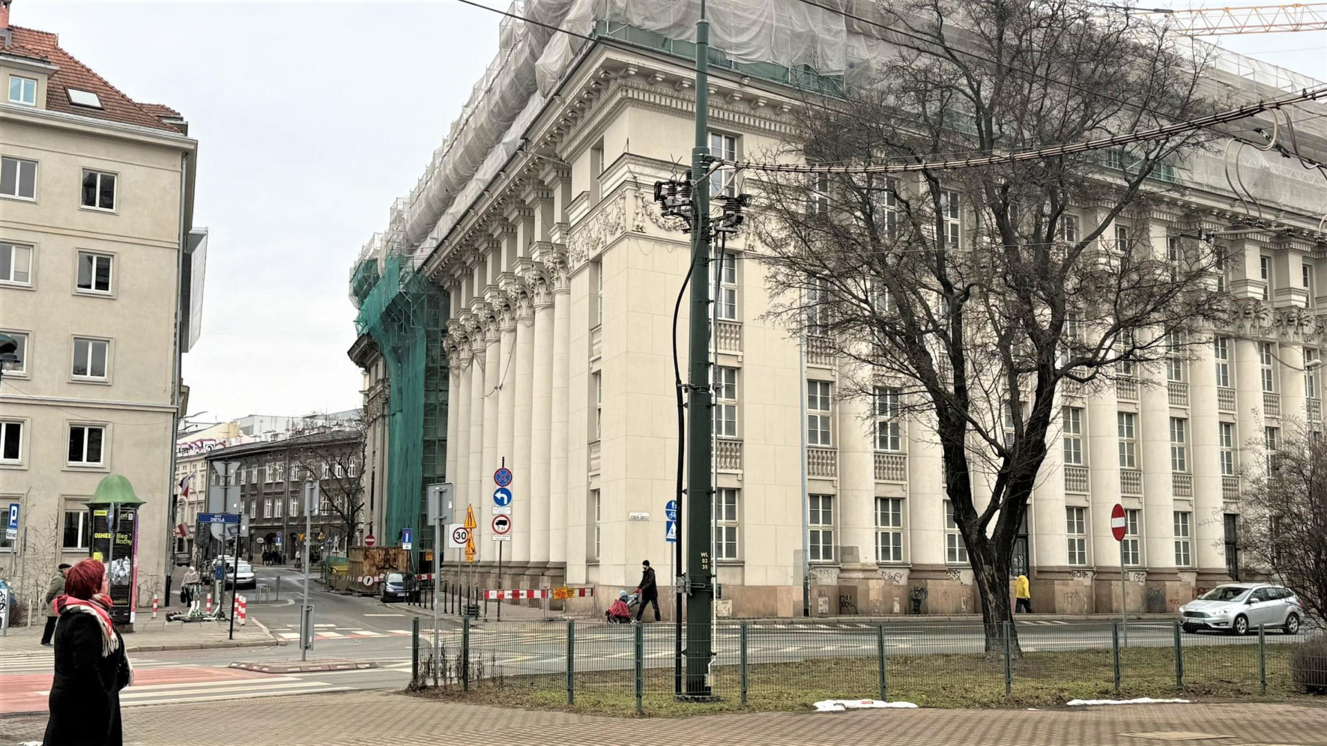Dawny gmach Banku PKO przy Ulicy Wielopole, a przyszły hotel Mariott w Krakowie