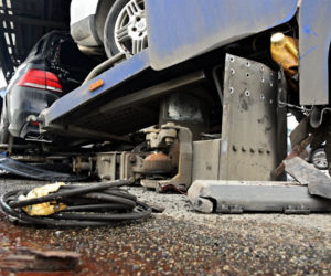 Poważny wypadek na S8 - 3 ciężarówki