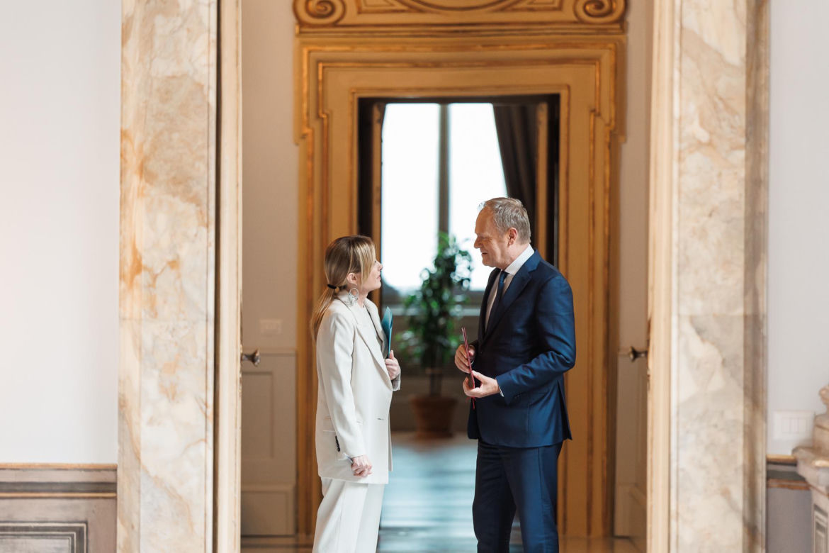 Donald Tusk spotkał się z Giorgią Meloni