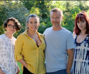 M jak miłość. Magda (Anna Mucha), Andrzej Budzyński (Krystian Wieczorek), Maciek (Franciszek Przanowski), Ania (Gabriela Świerczyńska)