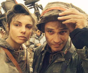 Czas honoru 7 sezon. Karolina Gorczyca i Jan Wieczorkowski na planie