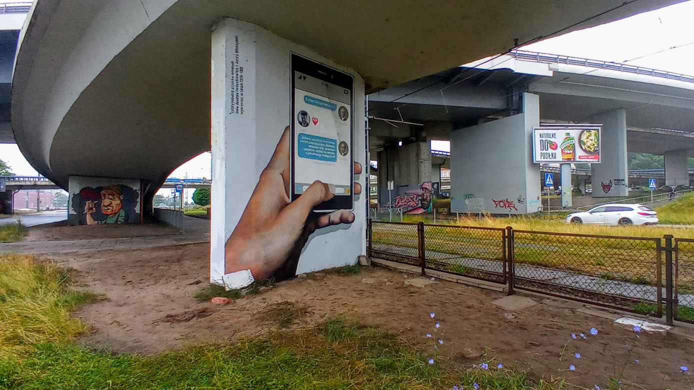 Nowy mural na filarze Trasy Zamkowej