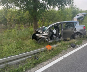 Dramat na DK78. Chwila nieuwagi, huk i walka o życie 3-latka w zmiażdżonym aucie