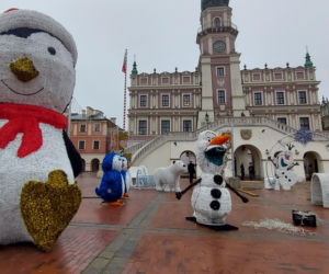 Bajkowa instalacja przed zamojski ratuszem