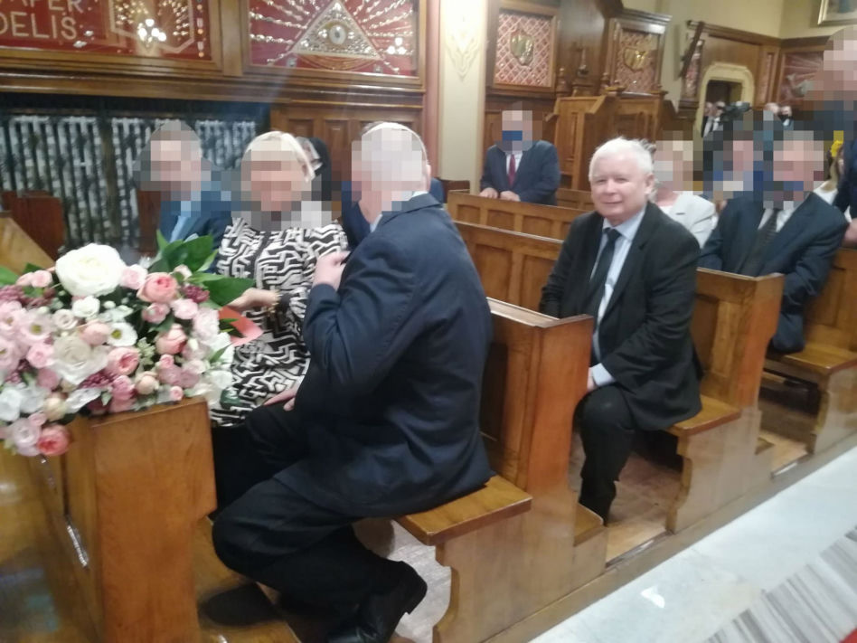 Jarosław Kaczyński na ślubie państwa  Kurskich