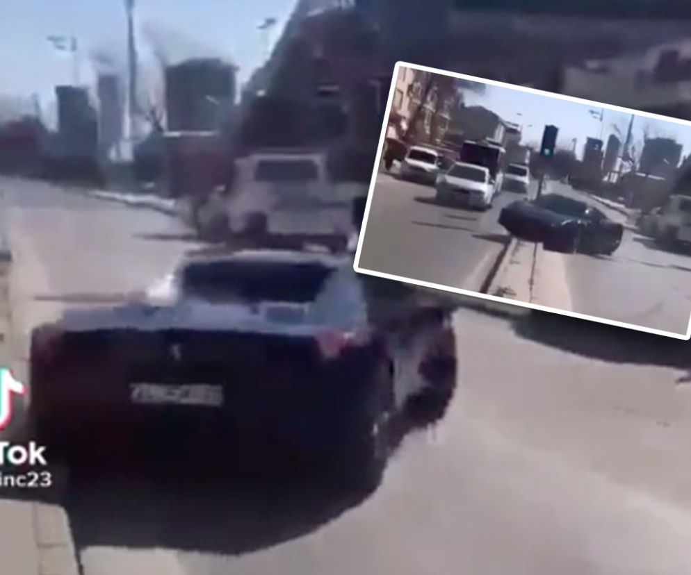 Pracownik myjni roztrzaskał Ferrari