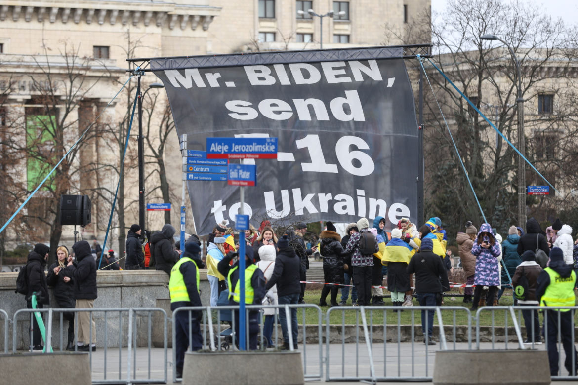 Pikieta w okolicy hotelu Marriott, w którym zatrzymał się Joe Biden