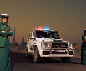 Mercedes G63 AMG Brabus - radiowóz w Dubaju