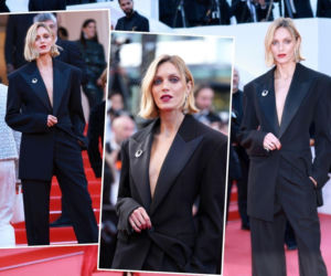 Posągowa Anja Rubik błysnęła dekoltem na czerwonym dywanie! Aż trudno oderwać od niej wzrok