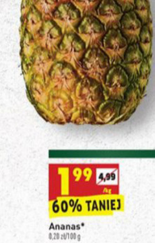 ananas 1,99 zł