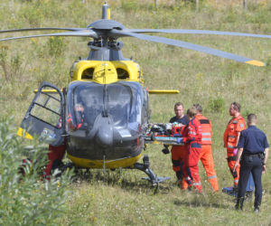 Helikopter wpadł do Wisły pod Zakroczymiem