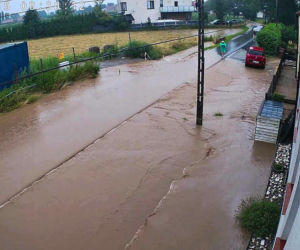 Pozalewane drogi i posesje w pow. raciborskim