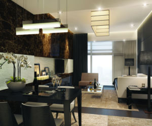 Złota 44 wnętrze apartamentu