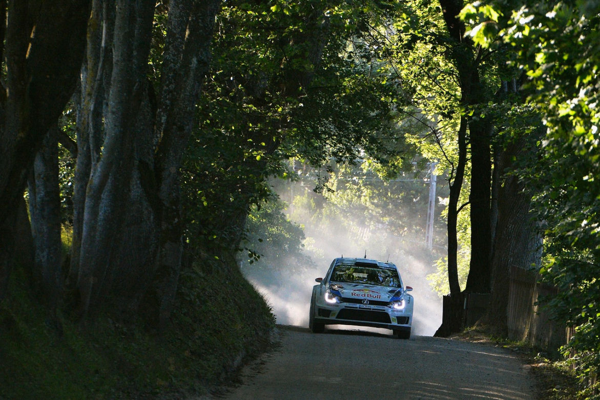 Rajd Polski 2014 wygrał Sebastien Ogier,  Volkswagen Polo R WRC