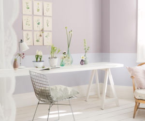 Pastelowe kolor ścian czyli łączymy dwa fiolety