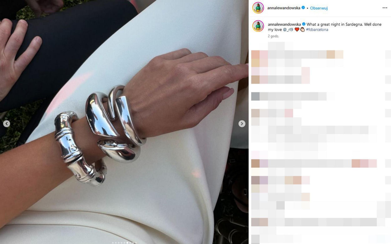 Anna Lewandowska w sukni polskiej marki