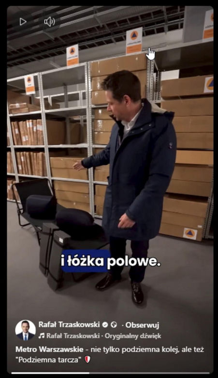 Schron powstaje w metrze. Tysiące łóżek, koców i śpiworów!
