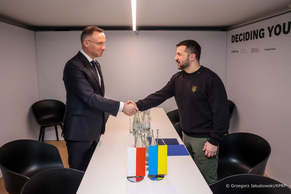 Andrzej Duda spotkał się w Davos z Wołodymyrem Zełenskim