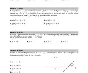 Matura poprawkowa z matematyki 2021 - zadania zamknięte 6-9 (1 punkt)