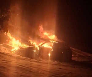 Pożar auta osobowego w Helenowie