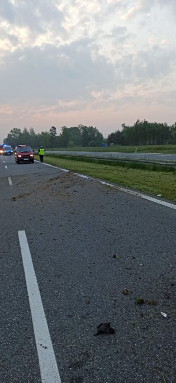 Wypadek na A4 koło Tarnowa - 26.05.2023r.