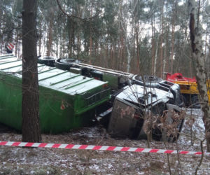 Kolizja ciężarówki Cierpice