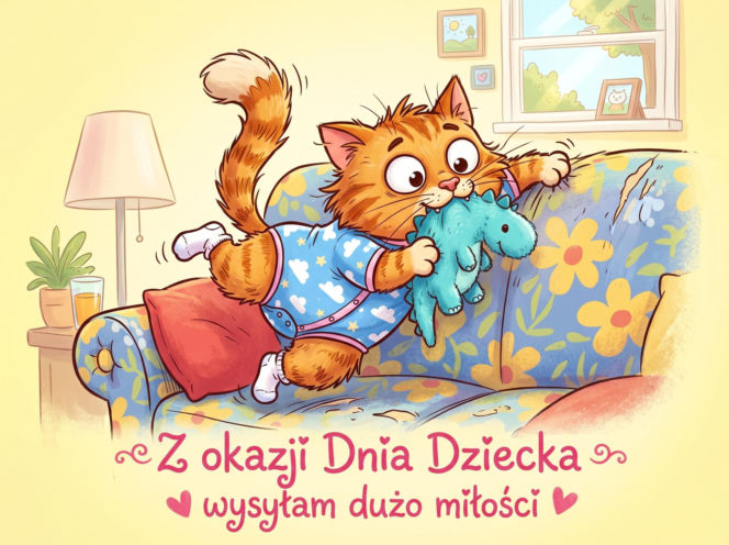 Zabawna kartki na Dzień Dziecka dla dorosłych