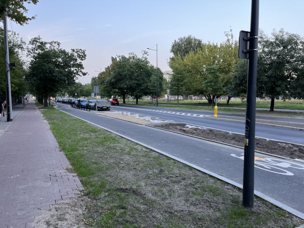 Trwają prace na ulicy Sokratesa na Bielanach 