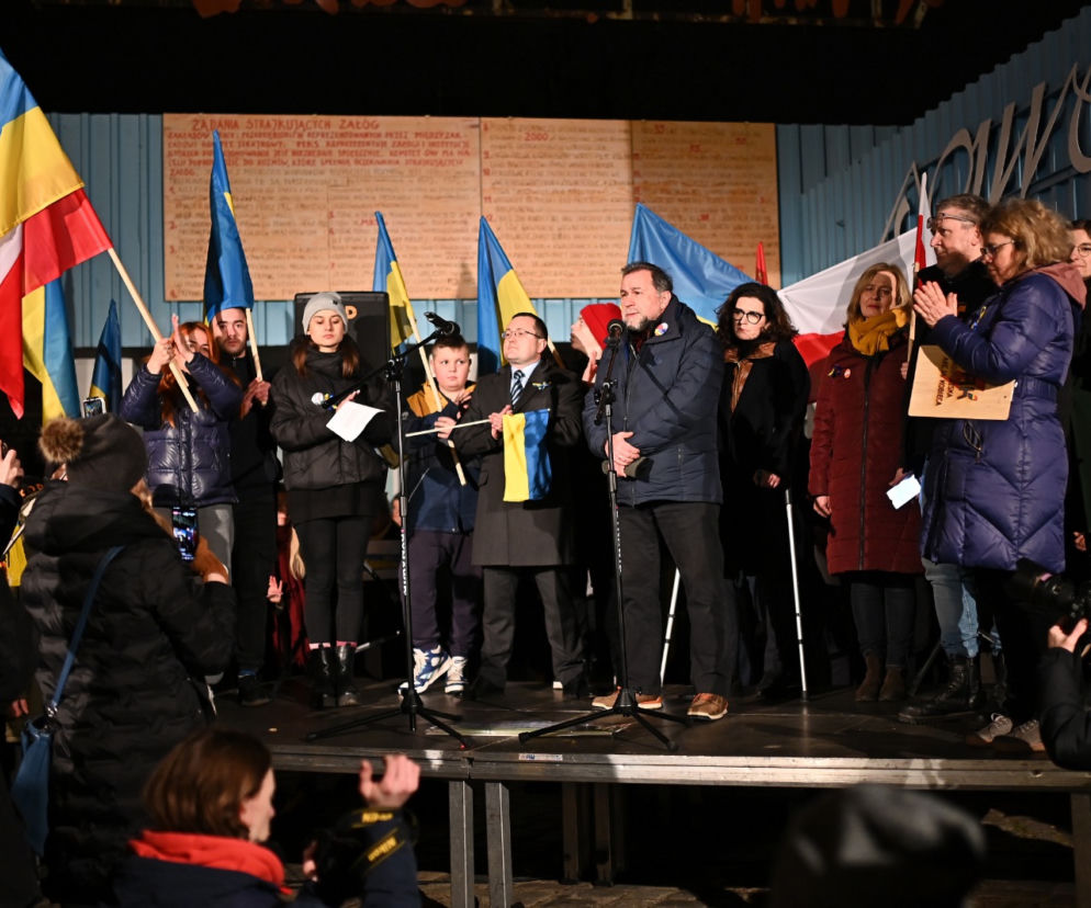 Solidarni z Ukrainą. Wielki wiec w Gdańsku