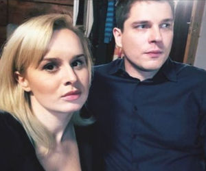 M jak miłość za kulisami. Sonia (Barbara Wypych), Janek (Tomas Kollarik) na planie