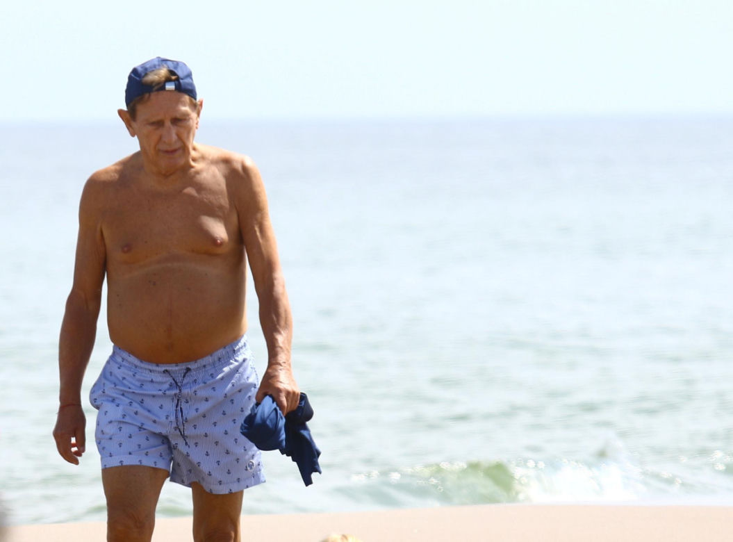 Smutny Englert samotni snuje się po plaży, Zona aktora wybrała zimną północ