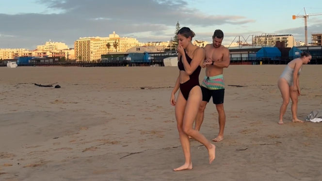 Natalia Bukowiecka i spółka w wodzie