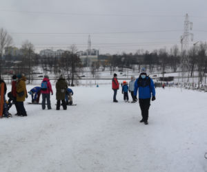 Zimowe szaleństwo na Górce Środulskiej w Sosnowcu